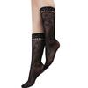 1 Pair Japanese Styles Fishnet Mesh Hollowout Patterned Stockings Breathable Thin Middle Calf Socks for Women and Girls