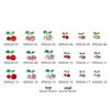 3D Cherry & Fruit Alloy Nail Art Rhinestones - Red, Pink, White Decorations