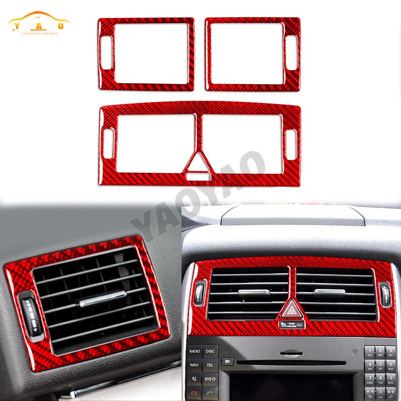 Fibra di Carbonio Per Mercedes Benz Classe B W245 2005-2011 Pannello Copri Bocchetta Aria Condizionata Adesivo Accessori Auto
