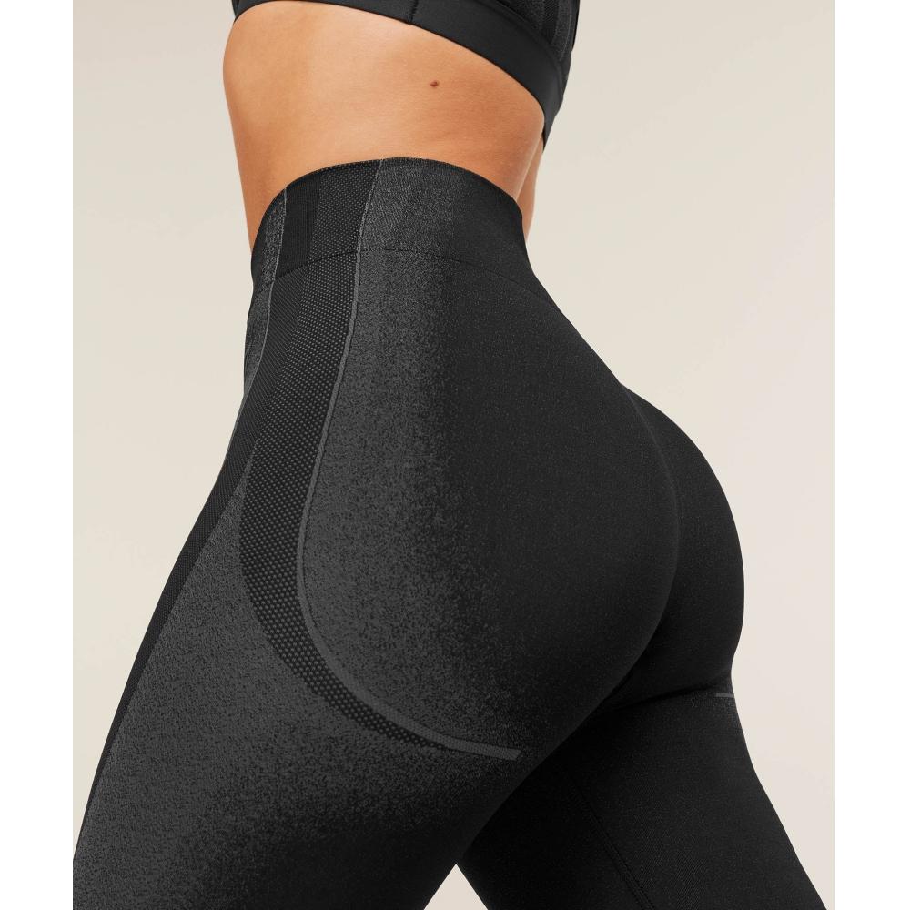 Gymshark Charge Seamless Leggings Black Graphite Grey B4b8s Bb29