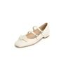 Fashion Autumn New Square Head Mary Jane Shoes for Women Fashion Shallow Cut Casual Women's Shoes Bowknot Flower Flat Sole Single Shoes