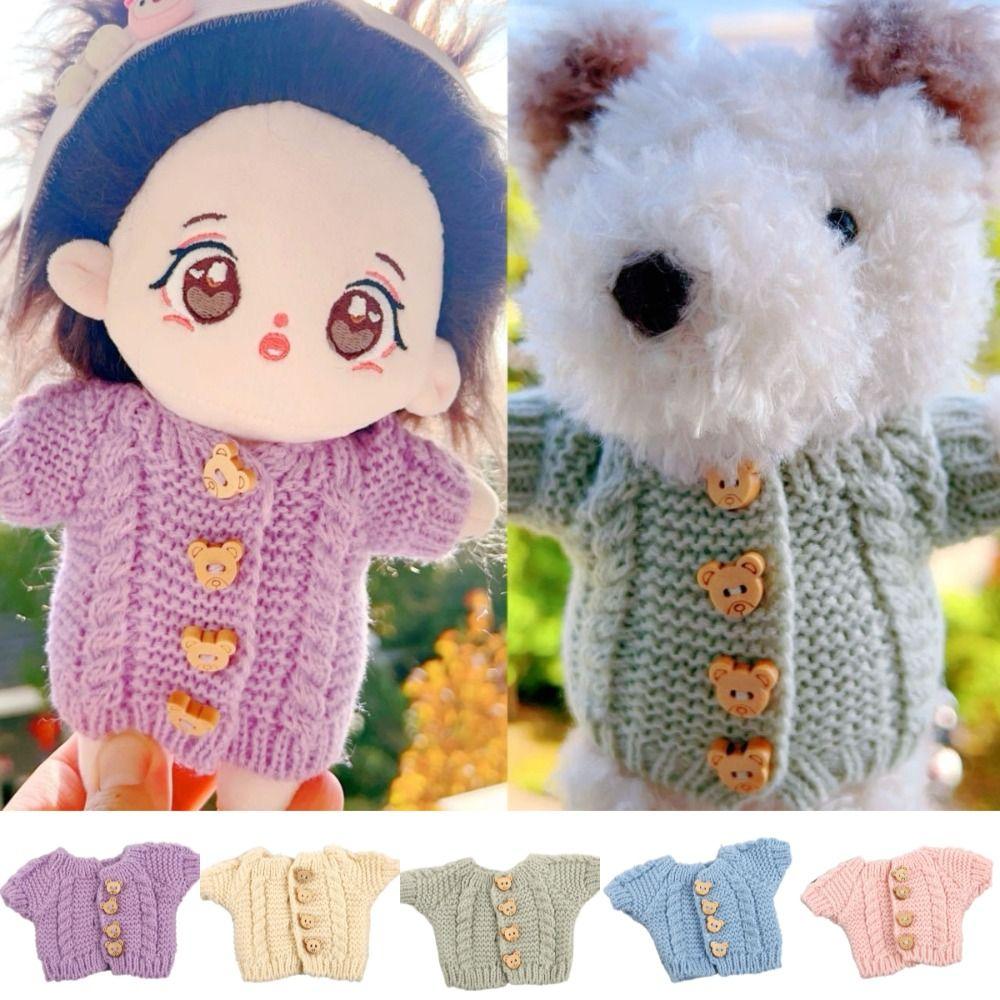 DIY Mini Strickpullover 20cm Puppe Puppe Anzieh mehrere Stile Puppe Pullover Baumwolle Puppe