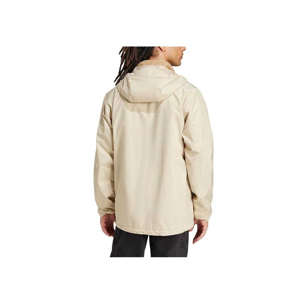 adidas Rain.Rdy Fashion Versatile Casual Outdoor Fleece Lined Three In One Sports Warm Jacket Men Jacket Prairie-Brown Cardboard-Yellow JY4799