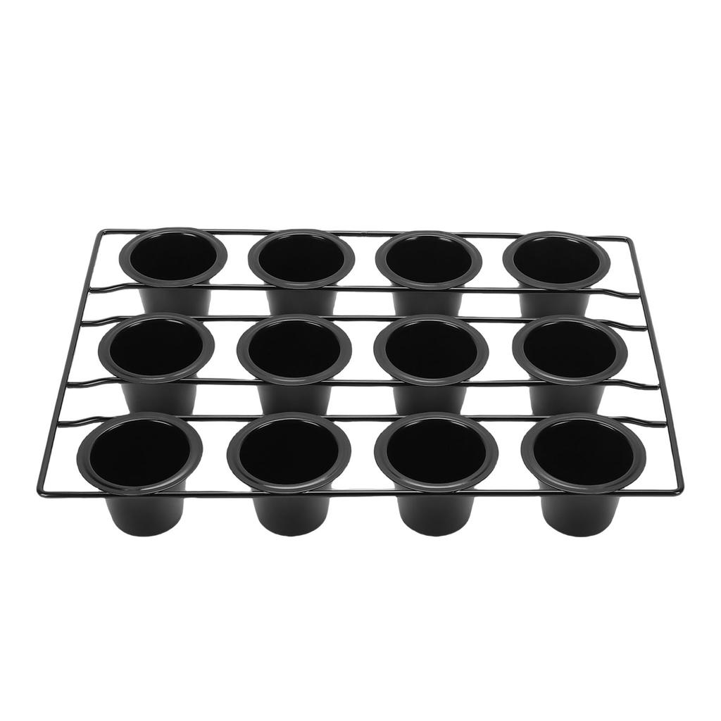 12 Cup Muffin Pan Carbon Steel Cupcake Baking Pan Anti Stick Cupcake Tin for Home Kitchen