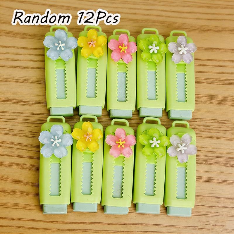 

12Pcs School Supplies Portable Push-pull Eraser Cartoon CreativeRubber Without Trace School Supply Kawaii Stationery Items School Teacher Gift Rubber Random style 12Pcs