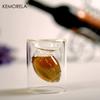 KEMORELA Reversible Football Shot Glasses 3D Relief Football Ball Shaped Whiskey Cup Unique Gift for Football Lovers