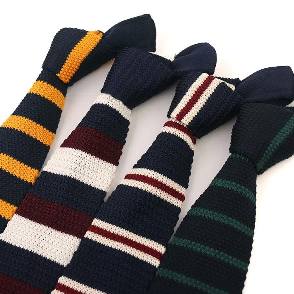 

Fur Striped Knitted Tie Thicken Men Cravat Fashion Knitting Shirt Necktie Boys Style D