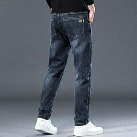 CSMOR LEE Herren Retro Stretch Straight-Leg Jeans - Herbst Locker Geschnittene Vielseitige Hose