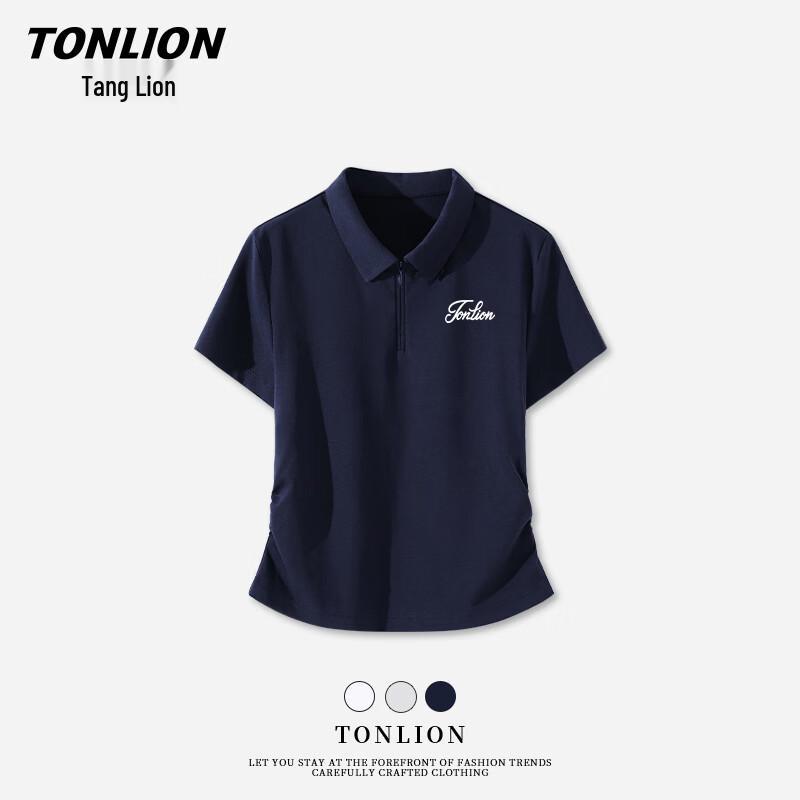 Женская футболка поло TonLion с коротким рукавом L