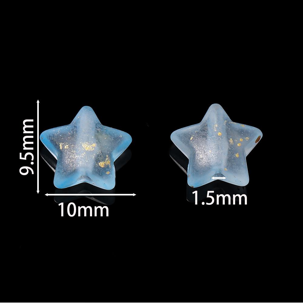 50pcs Acrylic Colorful Beads Star Shaped Spacer Beads for DIY Necklaces Bracelets Keychains Earrings Jewelry Making Accessories