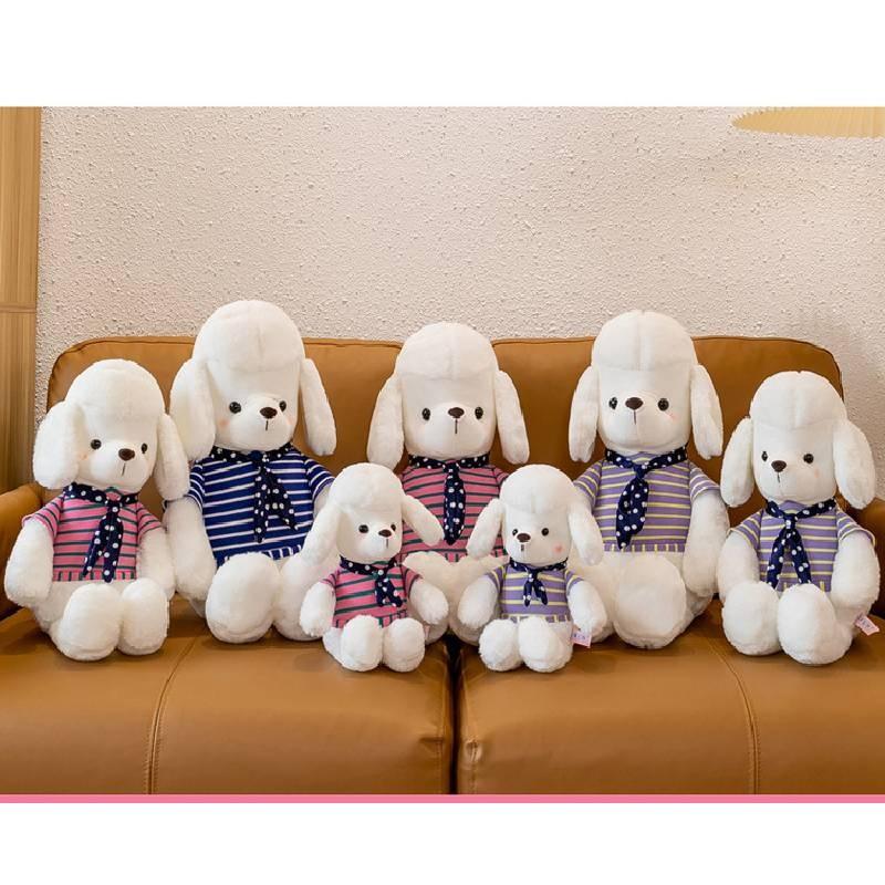 Adorable Plush Dog Toy With Scarf Charming Stuffed Animal For Kids Home Decor