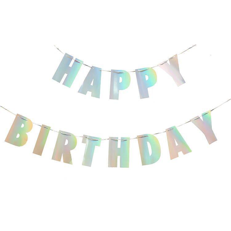 Kids' First Birthday Happy Birthday Bunting Banner - Party Decoration and Background