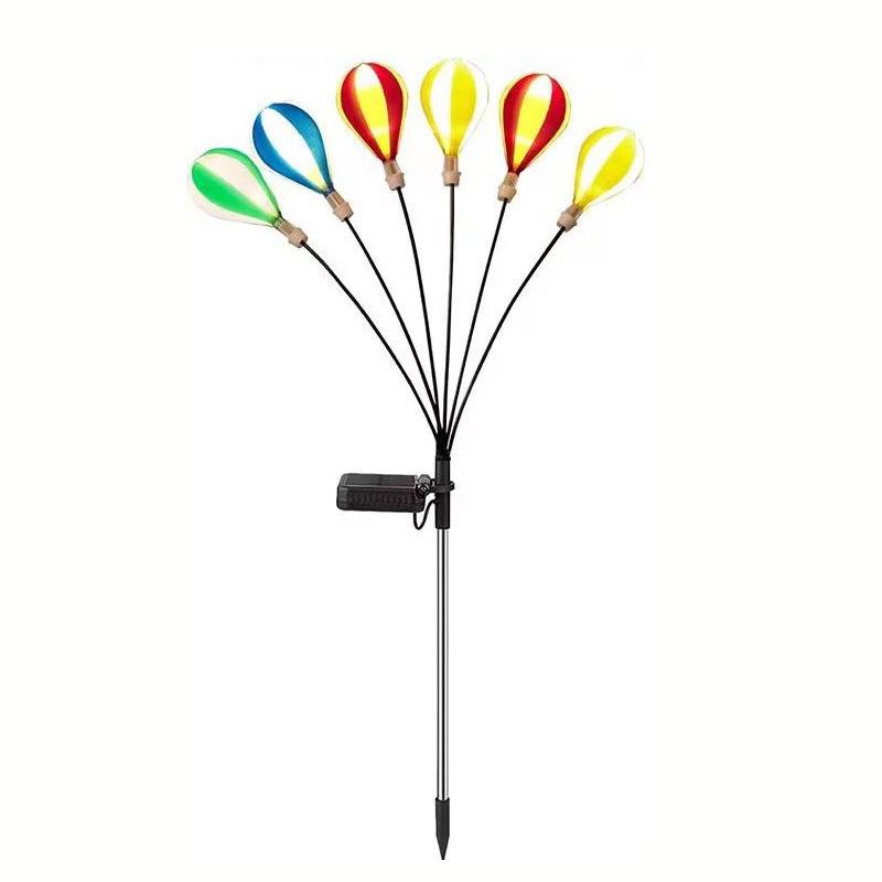 Solar LED Hot Air Balloon Sway Light - Outdoor Waterproof Garden Decor