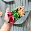 Alloy Transparent Creative Small Car Keychain Mini Racing Toy Keyring Model