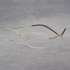 Business Framesless Spectacles Reading Spectacles Cut Edge Female Male Titanium Presbyopic Eyeglasses High-definition Eye Spectacles