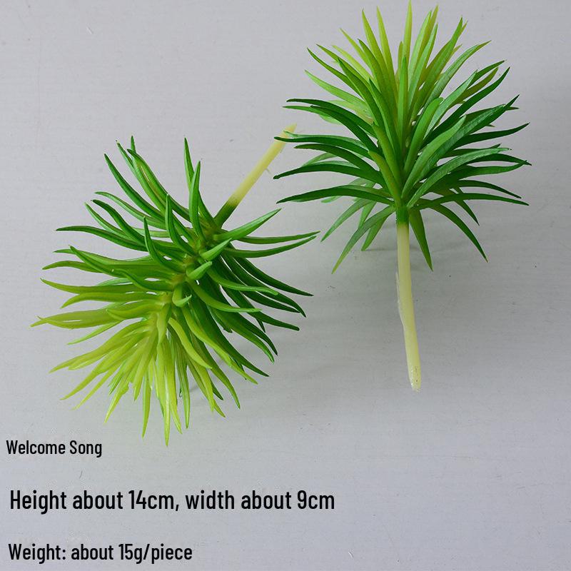 Mini Flocking Artificial Succulent Bonsai for DIY Wall Decor