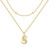 Orstarry 925 Silver Golden A-Z Lucky Letters Necklace Pendant Necklace for Women Birthday Gifts Fashion Fine Jewelry