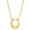 1pc Women's Horseshoe Shaped U-shaped Necklace with Simple Letter Collarbone Chain