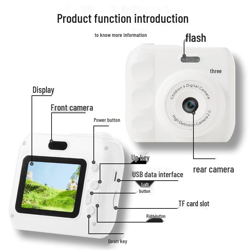 2025 HD Cameră Duală: Cameră Digitală Instant Drăguță pentru Studenți cu Capacitate de Transfer Mobil