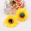 50 Pcs Artificial Flower Yellow False Sunflower 4cm 6cm 10cm Sizes For Handmade Craft Projects