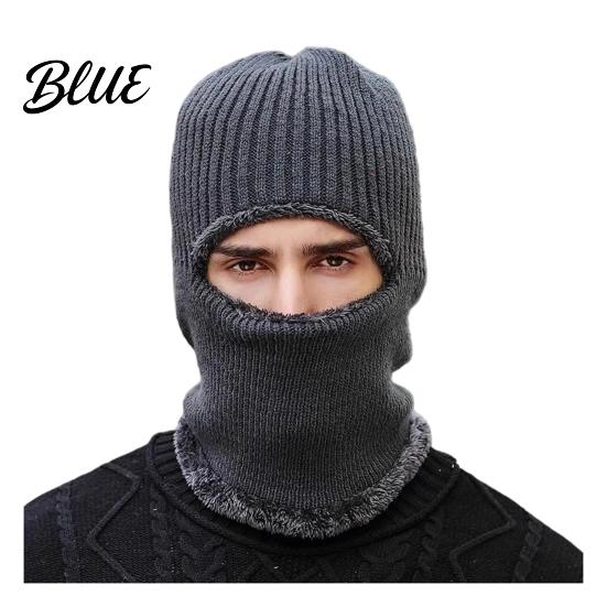 Lightweight Winter Cap Men Knit Hooded Scarf Hat Warm Balaclava Hood for Cold Weather Hat Weather Windproof Neck Warmer Skull Outdoor Cycling