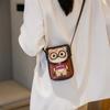 BEIBAOBAO Cute Cartoon Bear Mobile Phone Bag 2026 New Style Women's Change Bag Fashionable High-end PU Shoulder Messenger Bag Female Mini Small Wallet