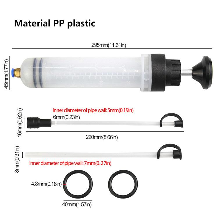 200CC /500CC Fuel Transfer Filling Syringe Injecting Pump Suction Vacuum Brake Liquid Manual Car Oil Fluid Extractor with Switch