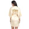 Women's Summer Thin Solid Robe Ladies Sleepwear Letters Print Kimono Lace Up Loungewear