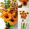 Super Dense Velvet Chenille Stems Sunflower Bouquet DIY Kit with Eco-Friendly Pipe Cleaners