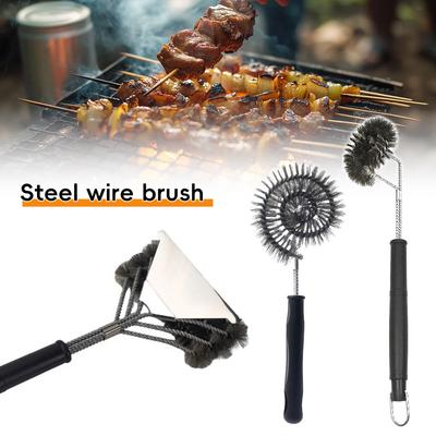 Barbecue Grill BBQ-borstel Schoon gereedschap Grillaccessoires Roestvrij stalen borstelharen Anti-aanbakborstels Barbecueaccessoires