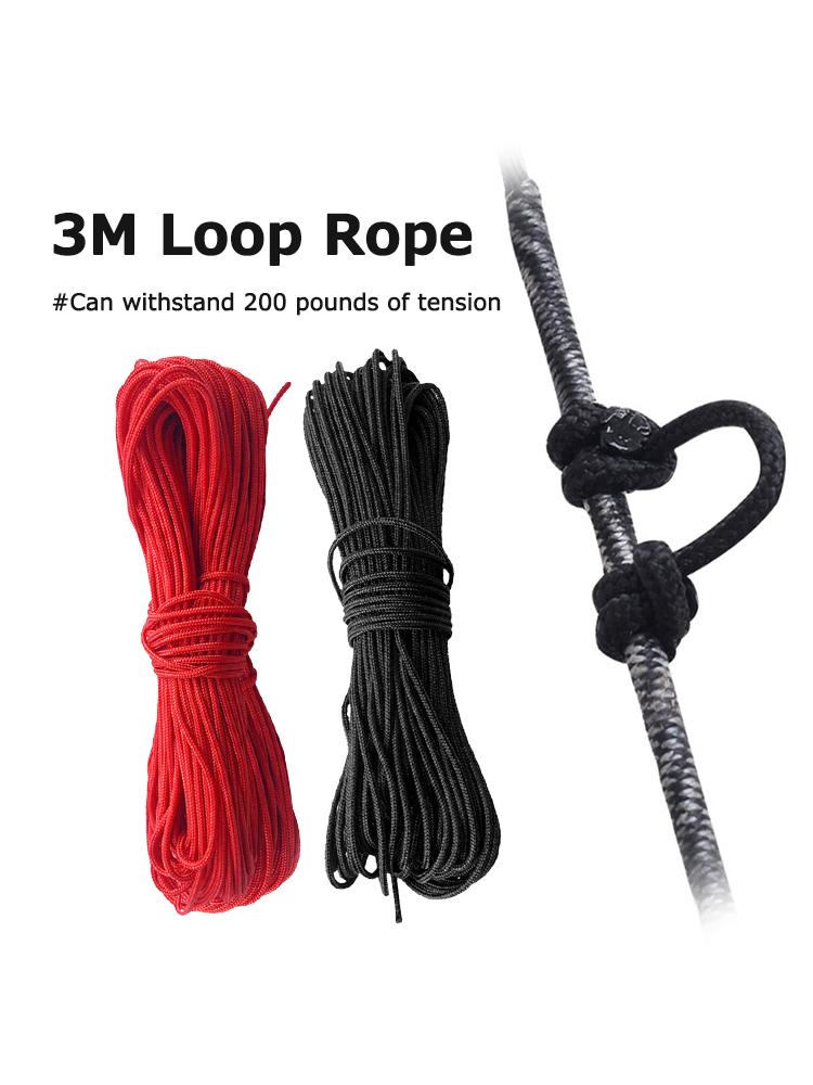 Wear-resistant 3m Compound Bow String Release Rope Bowstring Serving Thread D Ring Rope for Archery Training Supplies