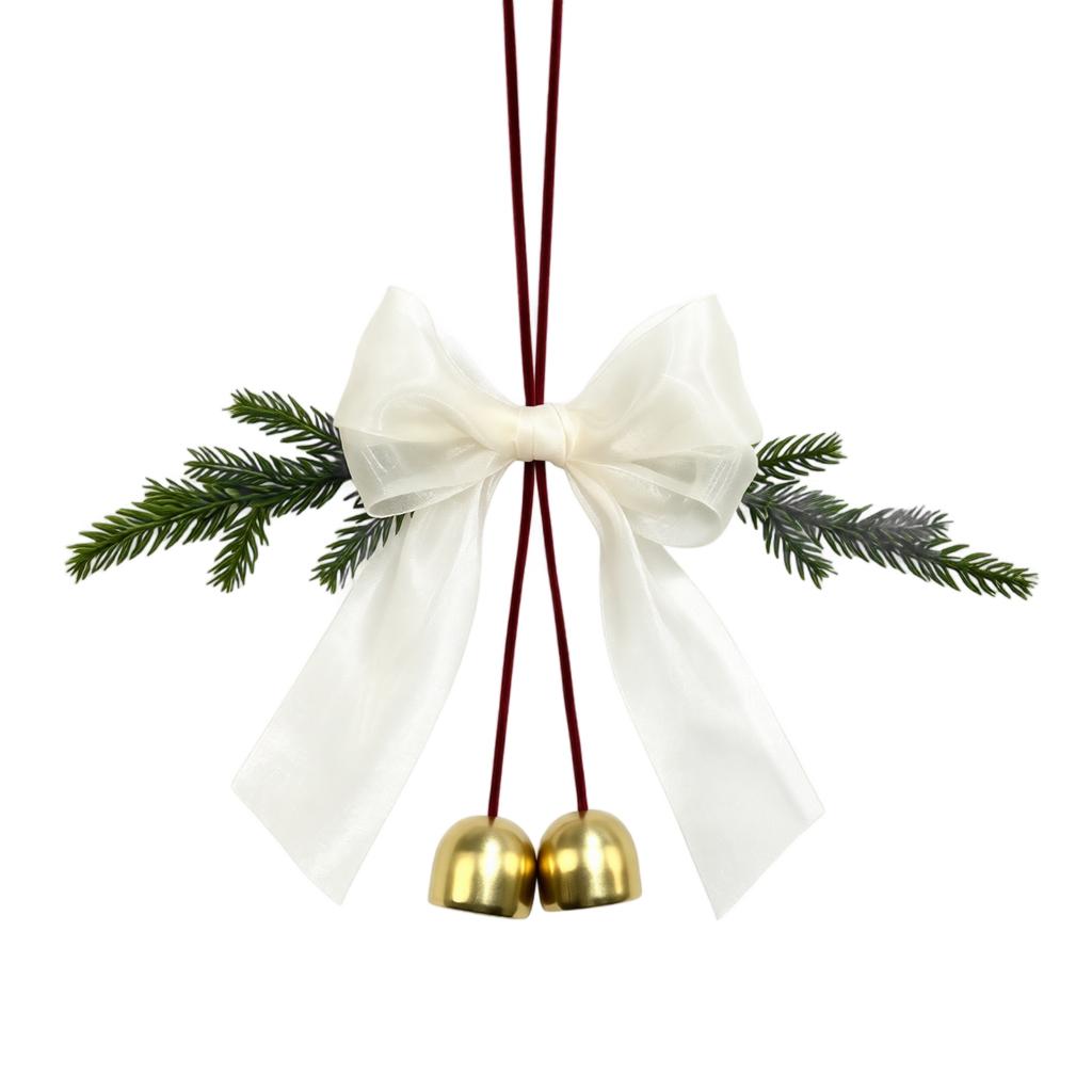Tulle and Gold Bell Hanging Ornament, Decorative Pendant for Home and Holiday Decor
