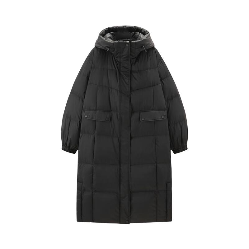 

LEDING Women s Hooded Long Down Puffer Coat M