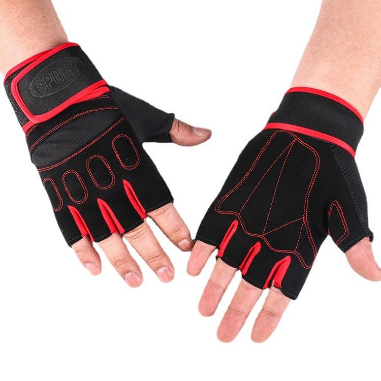 Fitness Sporthandschuhe Neuer Stil Herren und Damen Atmungsaktive Halbfingerhandschuhe Schützende Atmungsaktive Trainingshandschuhe Outdoor Fahrradhandschuhe