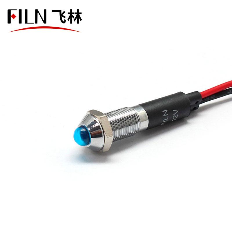 12V LED Signal Lamp Auto and Motorcycle Accessories 8mm METAL INDICATOR LIGHT