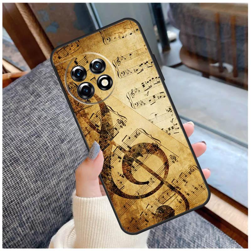 Music Note Symbol Piano Case For OnePlus 13T 8T 10T 9 10 Pro 15 13 12 11 13R 12R Nord CE 5 2 3 4 Lite N20 N30 Coque