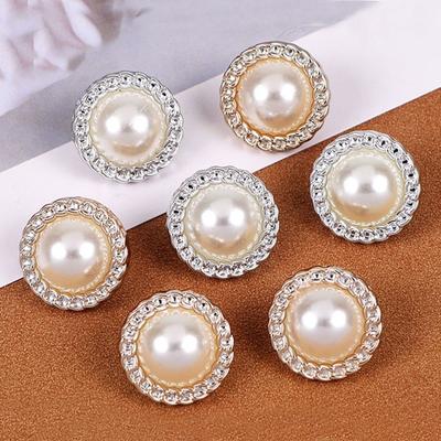 50PCS Vintage Pearl Buttons Round Sewing Button Sweater Clothing Button  Clothing Sewing