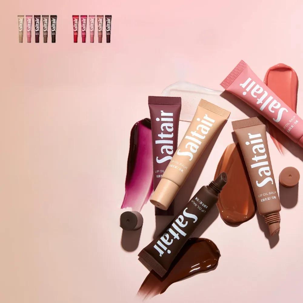 

SALTAIR Coconut Vanilla Vegan Tint Glossy Lip Care Lip Oil Balm 5-Piece Set Essential Shade