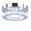 Modern Minimalist LED Round Ceiling Light with K9 Crystal and Stainless Steel