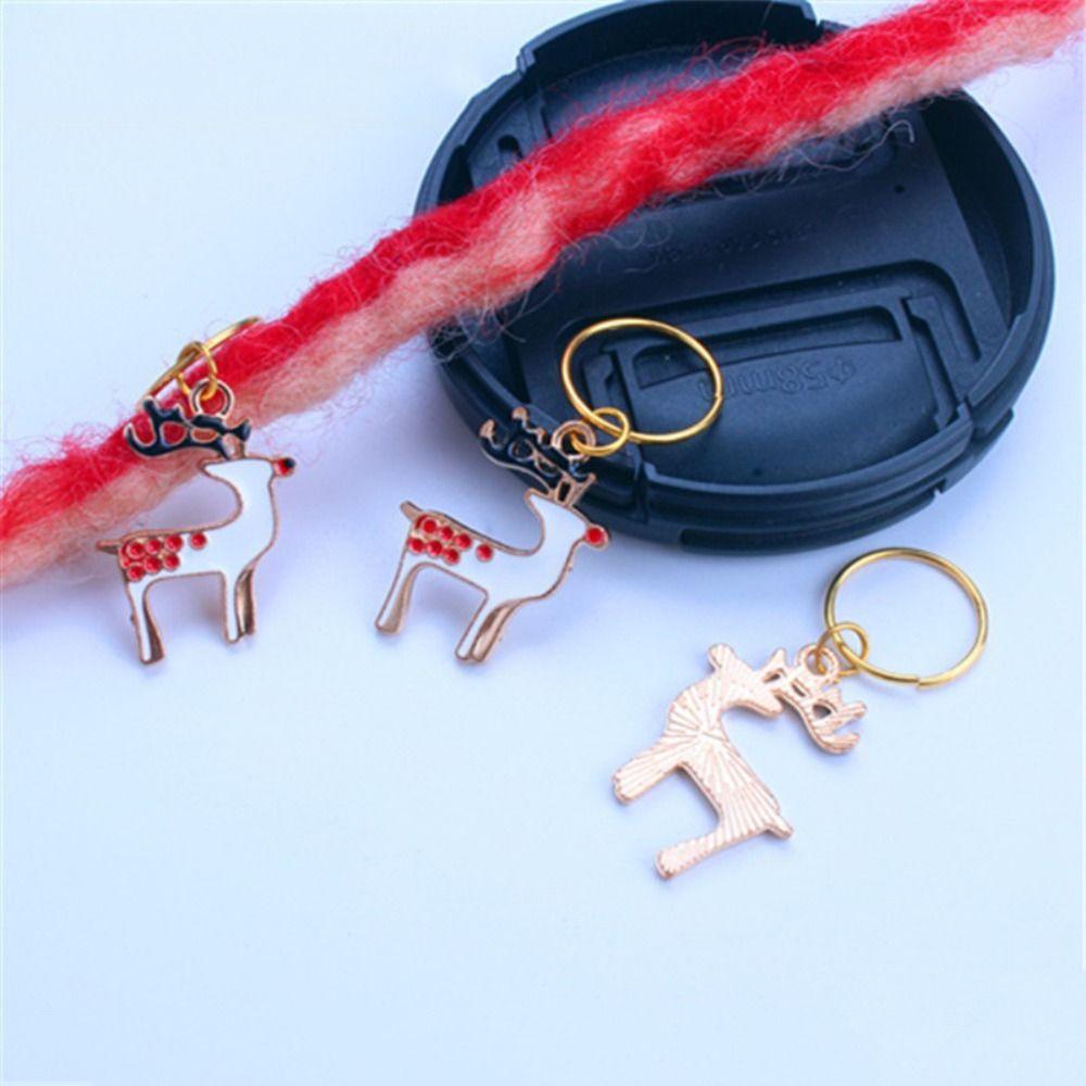 

3 Pcs Santa Claus Hair Braid Rings Christmas Tree Hair Braid Tubes Cute Dreadlocks Bead Gift 1