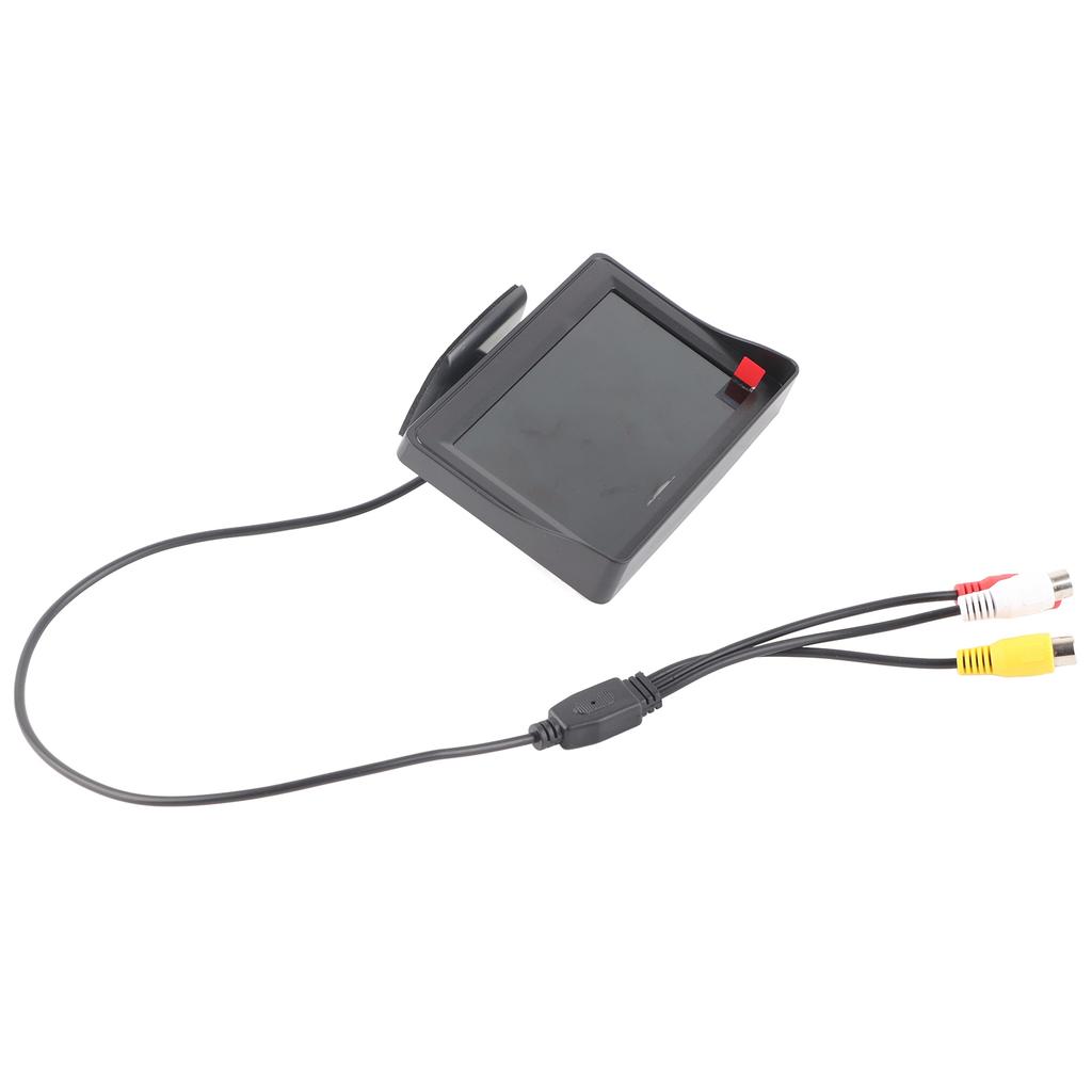 4.3inch Color LCD Display Rearview Camera Monitor Waterproof Car Monitor for Car SUV Van Truck Black
