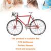 1:10 Mini Dollhouse Bicycle Alloy Miniature Simulated Bike Vehicle Model Toy AccessoryRed