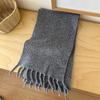Scarf Women's High-end Tassel Warm Short Pure Wool Small Scarf Men