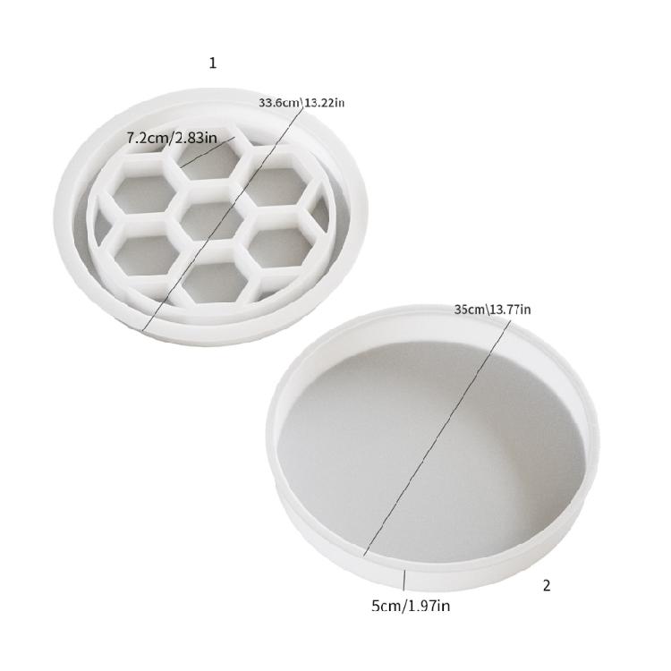 Handcraft Own Resin Art with Our Sturdy Silicone Mold Home Accessory for Creating Bespokes Circular Tabletop Decoration