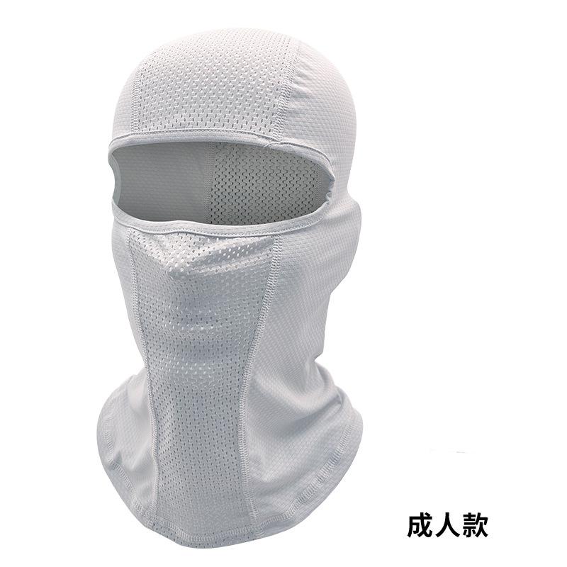 Cubierta para cabeza de motocicleta y bicicleta absorbente de humedad y de secado rápido de seda helada protección facial forro de casco