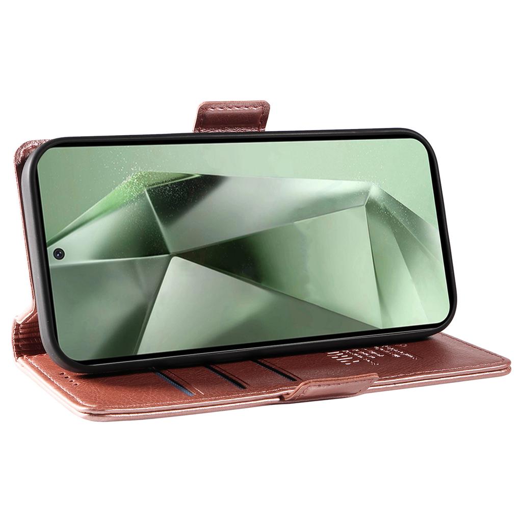 YIKATU YK-007 For Samsung Galaxy S24 FE Phone Case Litchi Texture PU Leather Wallet Cover