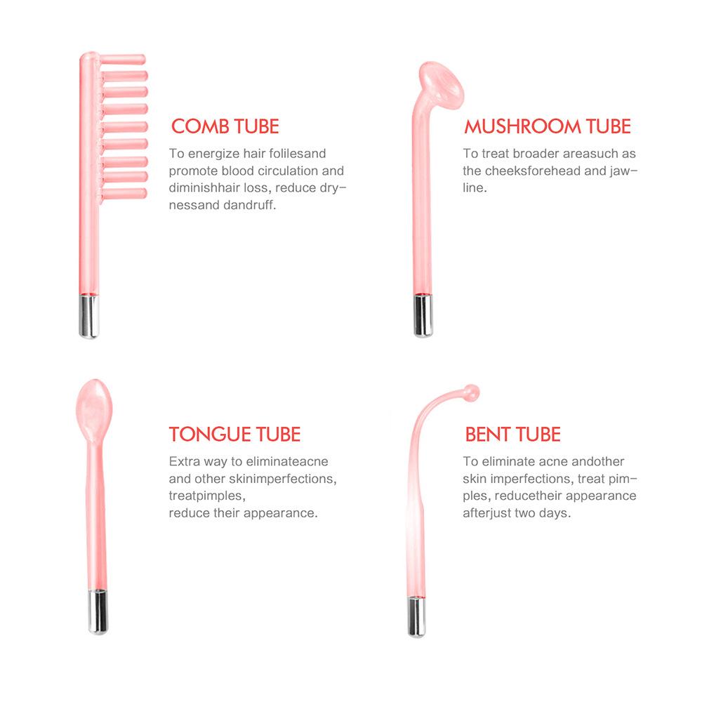 Portable High-Frequency Electrotherapy Wand for Acne Removal and Beauty Treatment