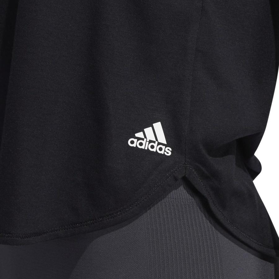 Adidas T Shirts Women's Black Crew Neck Moderate Straight Fit GQ9417