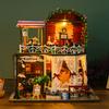 DIY Wooden Miniature Doll House 3D Puzzle Building Model Kit Toys Home With Furniture Wooden Crafts Dollhouse For Christmas Gift