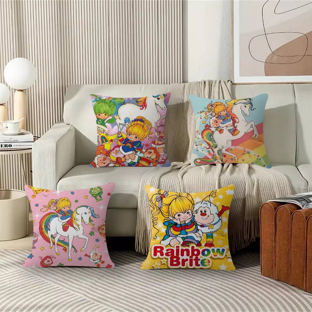 Cute RRainbow BBrite Pillow Cover For Bedroom Room And Living Room Sofa Decorative Cushion Cover